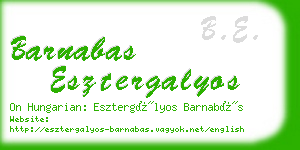 barnabas esztergalyos business card